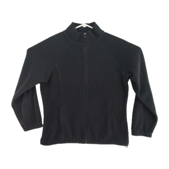 🔥TSLA Women's full-zip fleece sweatshirt, Large, black, with pockets - Picture 1 of 9